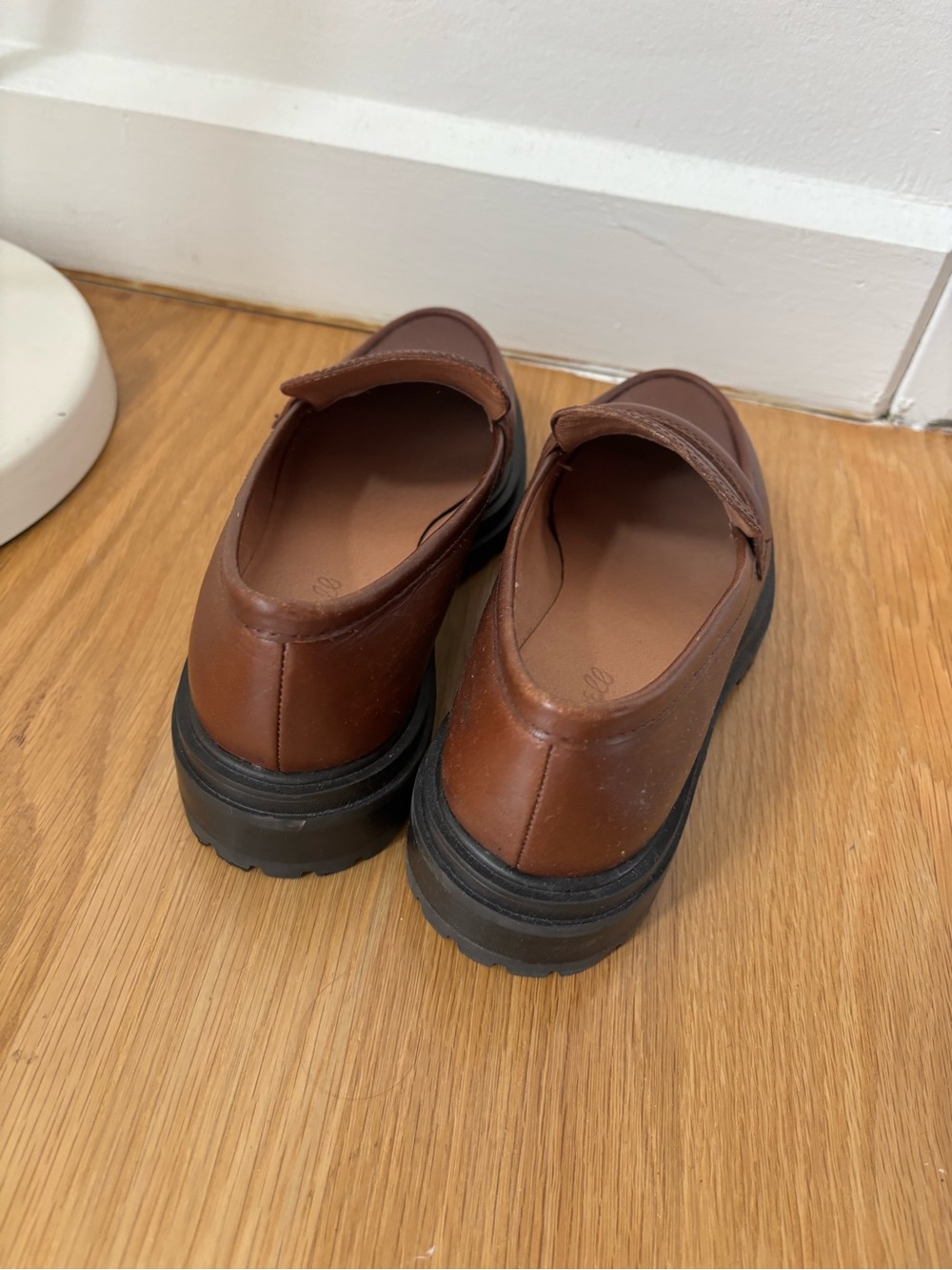 Madewell Classic Brown Leather Loafers - Picture 3 of 7